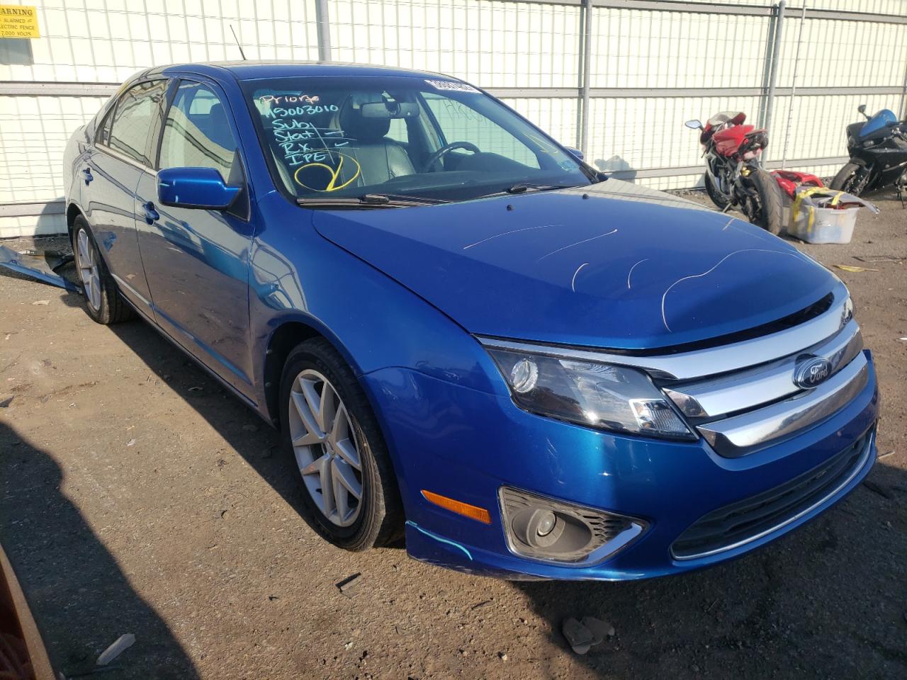 FORD FUSION SEL 2012 with VIN 3FAHP0JA7CR334378 - Photo from auction