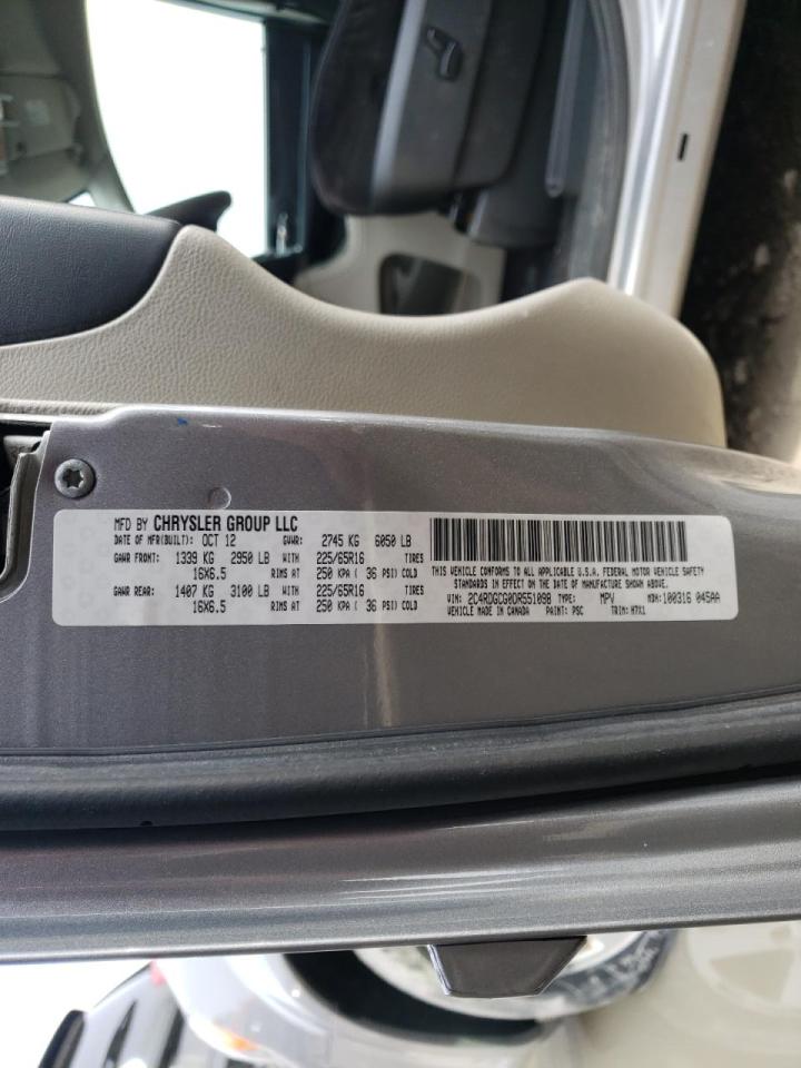 Photo 10 from auction – 2013 DODGE GRAND CARA with VIN 2C4RDGCG0DR551098