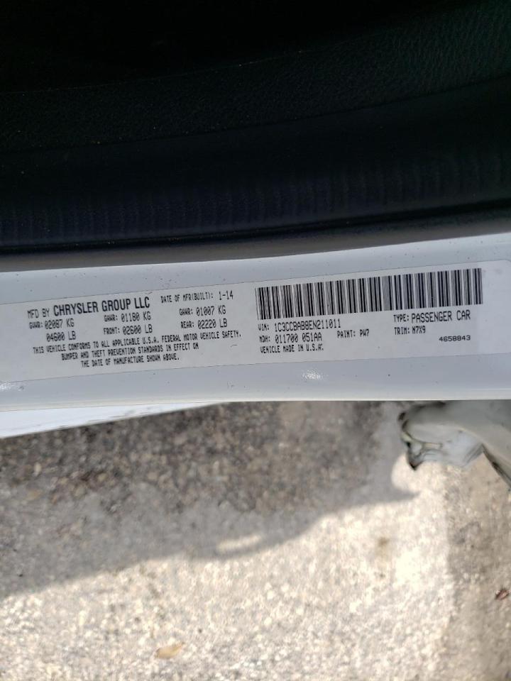 Photo 10 from auction – 2014 CHRYSLER 200 LX with VIN 1C3CCBAB8EN211011