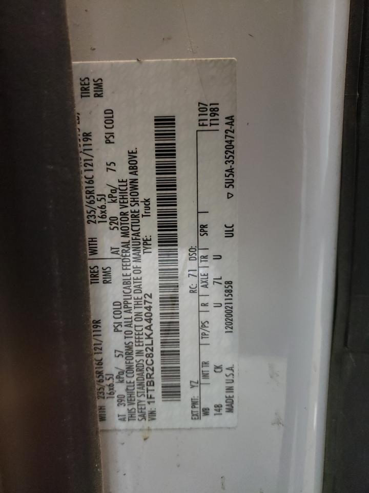Photo 10 from auction – 2020 FORD TRANSIT T- with VIN 1FTBR2C82LKA40472