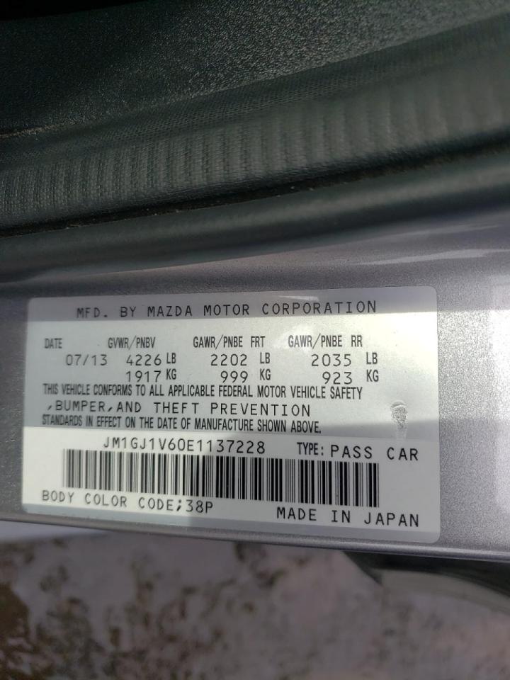Photo 10 from auction – 2014 MAZDA 6 TOURING with VIN JM1GJ1V60E1137228