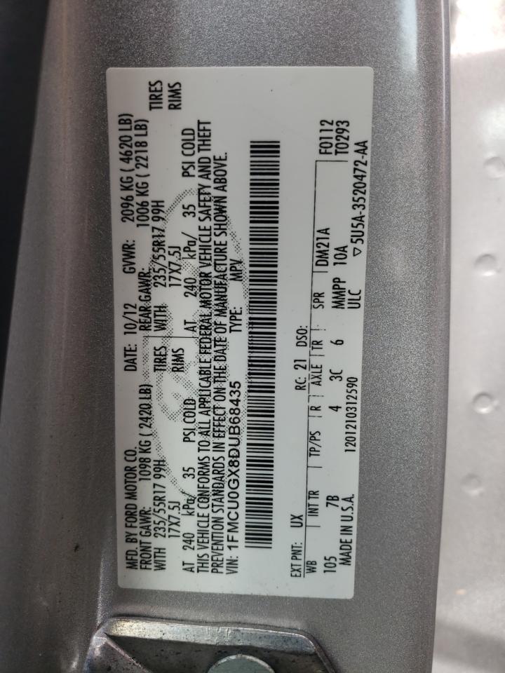 Photo 10 from auction – 2013 FORD ESCAPE SE with VIN 1FMCU0GX8DUB68435
