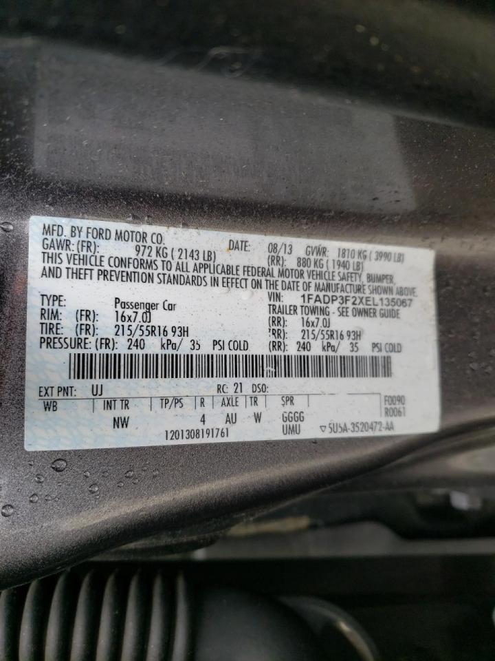 Photo 10 from auction – 2014 FORD FOCUS with VIN 1FADP3F2XEL135067