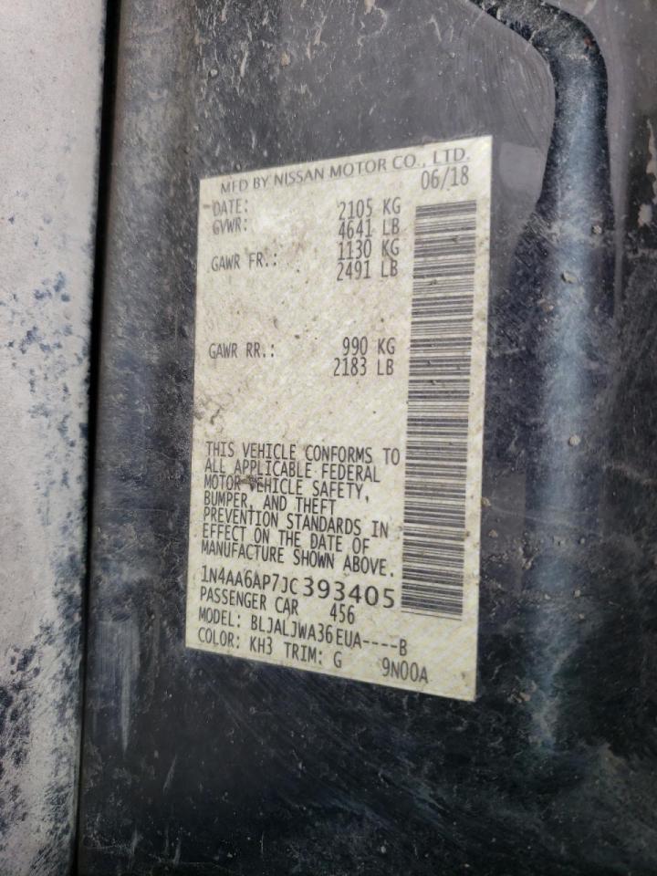 Photo 10 from auction – 2018 NISSAN MAXIMA 3.5 with VIN 1N4AA6AP7JC393405