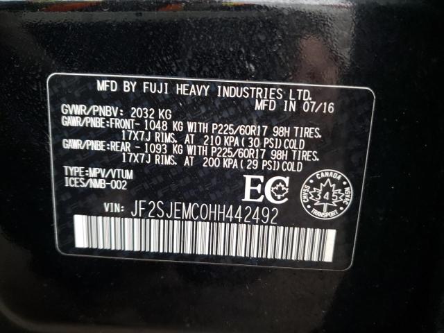Photo 10 from auction – 2017 SUBARU FORESTER 2 with VIN JF2SJEMC0HH442492