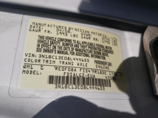 Photo 10 from auction – 2008 NISSAN VERSA S with VIN 3N1BC13E08L444655