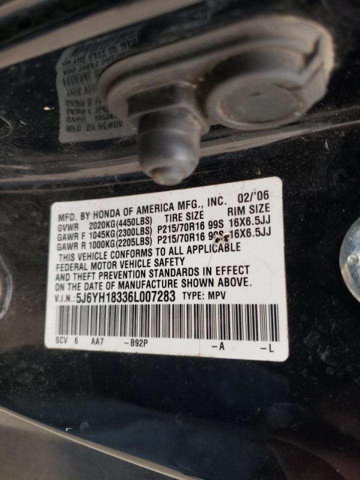 Photo 10 from auction – 2006 HONDA ELEMENT LX with VIN 5J6YH18336L007283