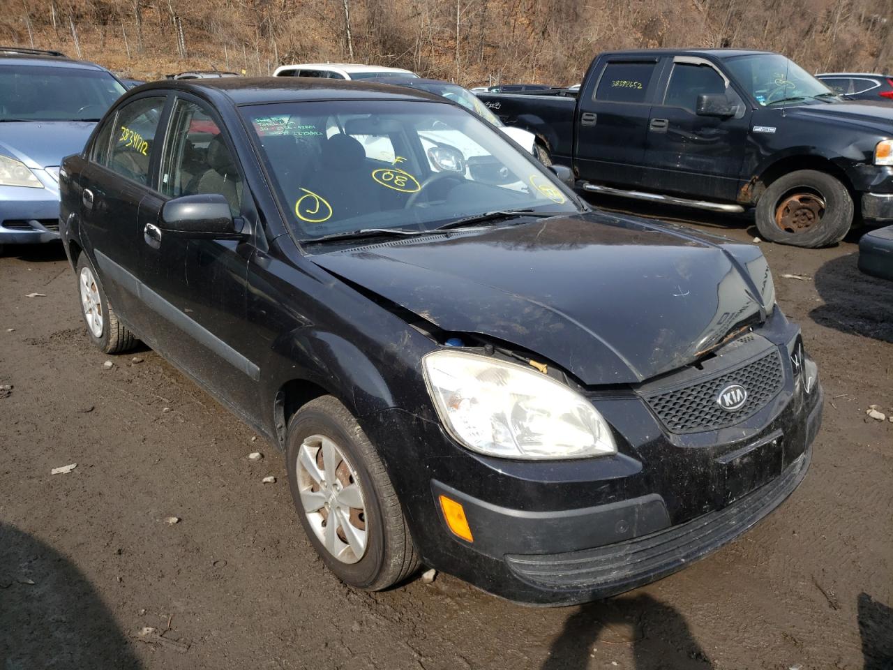 KIA RIO BASE 2008 with VIN KNADE123586421749 - Photo from auction