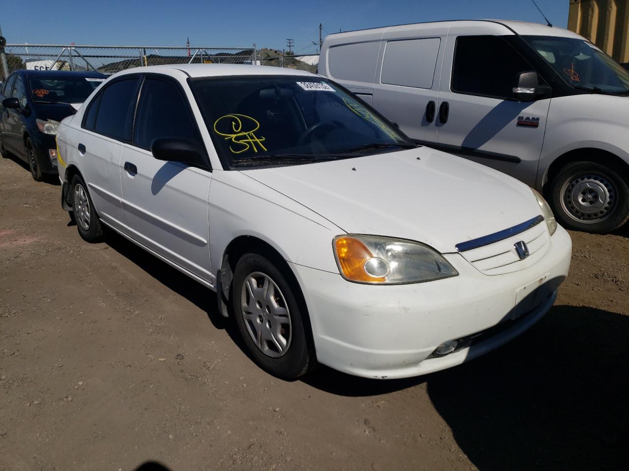HONDA CIVIC LX 2001 with VIN 2HGES16561H610461 - Photo from auction