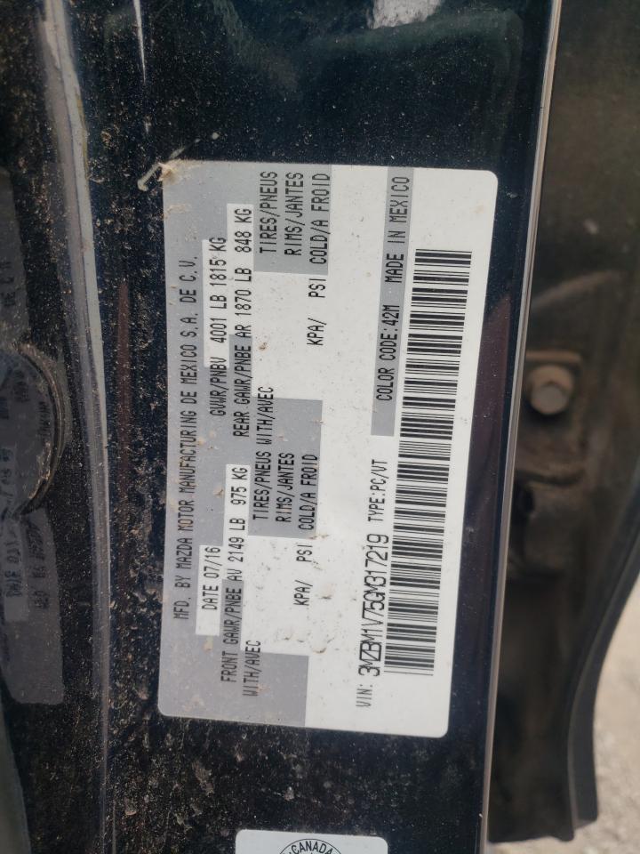 Photo 10 from auction – 2016 MAZDA 3 TOURING with VIN 3MZBM1V75GM317219