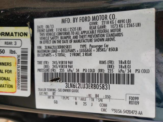 Photo 10 from auction – 2014 LINCOLN MKZ HYBRID with VIN 3LN6L2LU3ER805831