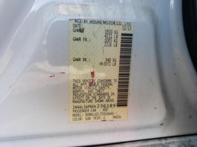 NISSAN ALTIMA 2.5 2014 with VIN 1N4AL3AP6EN236189 - Photo from auction