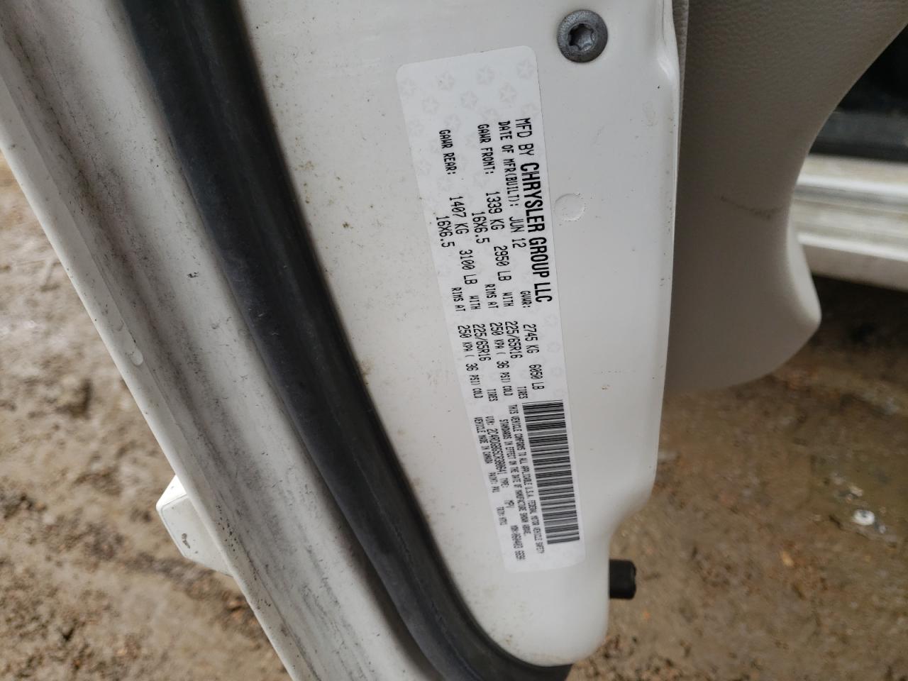 Photo 10 from auction – 2012 DODGE GRAND CARA with VIN 2C4RDGBG5CR380641