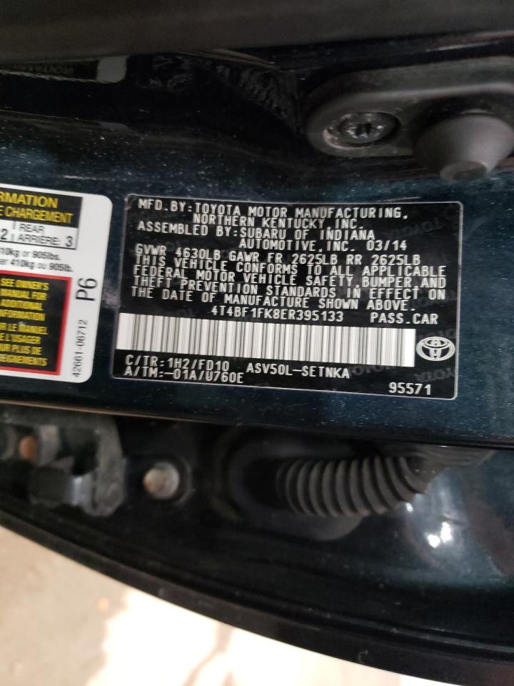 Photo 10 from auction – 2014 TOYOTA CAMRY L with VIN 4T4BF1FK8ER395133
