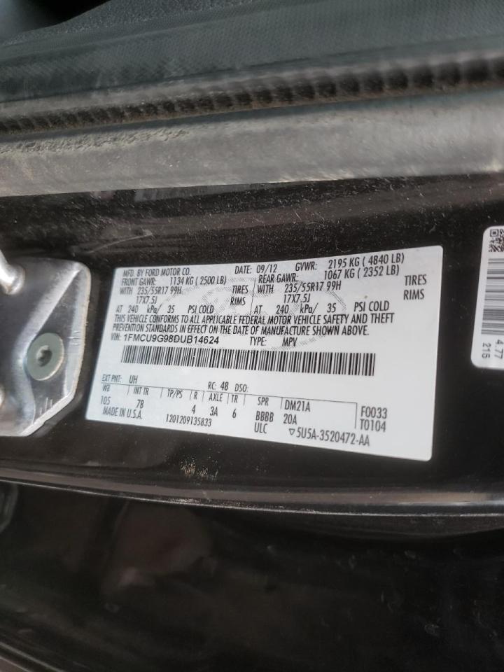 Photo 10 from auction – 2013 FORD ESCAPE SE with VIN 1FMCU9G98DUB14624