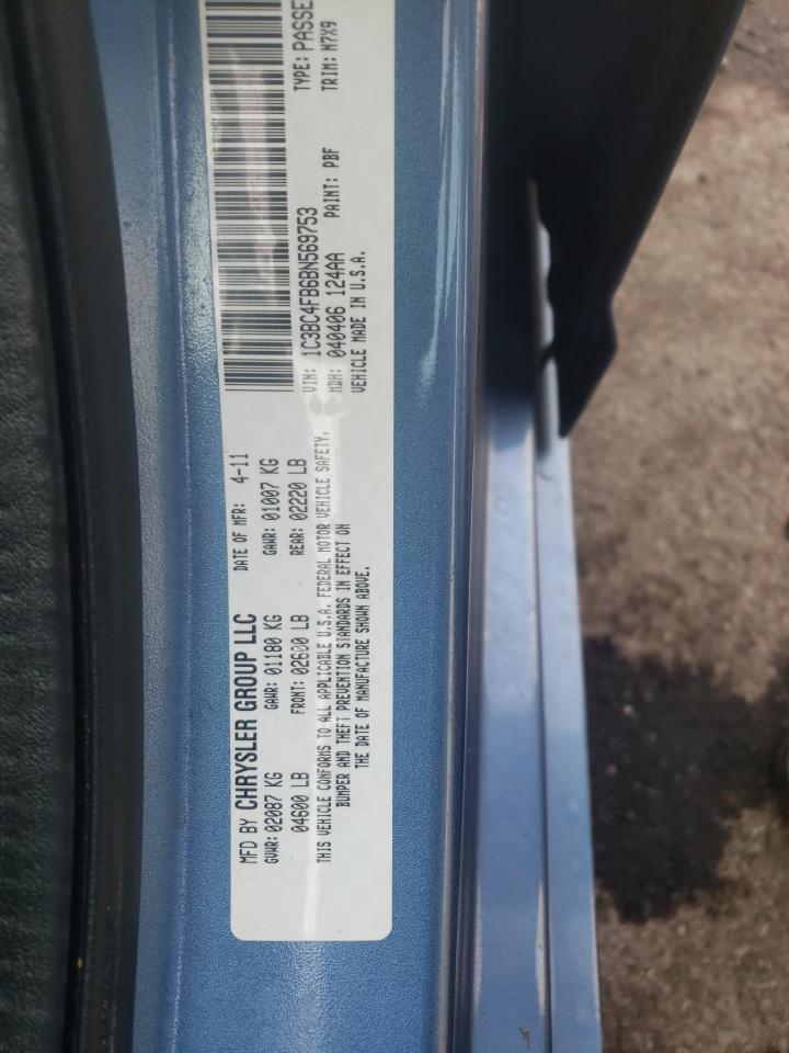 Photo 10 from auction – 2011 CHRYSLER 200 LX with VIN 1C3BC4FB6BN569753
