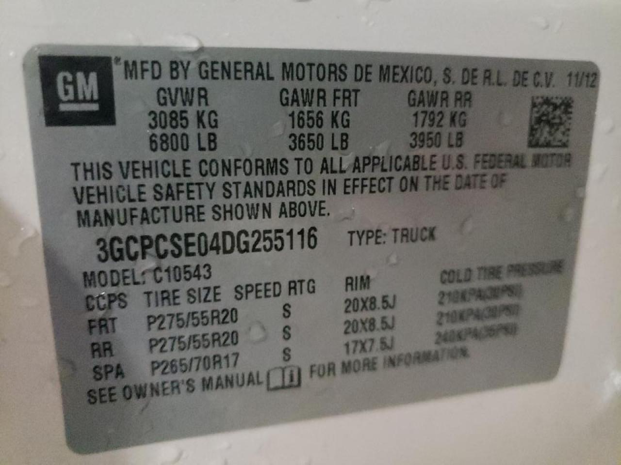 Photo 10 from auction – 2013 CHEVROLET SILVERADO with VIN 3GCPCSE04DG255116