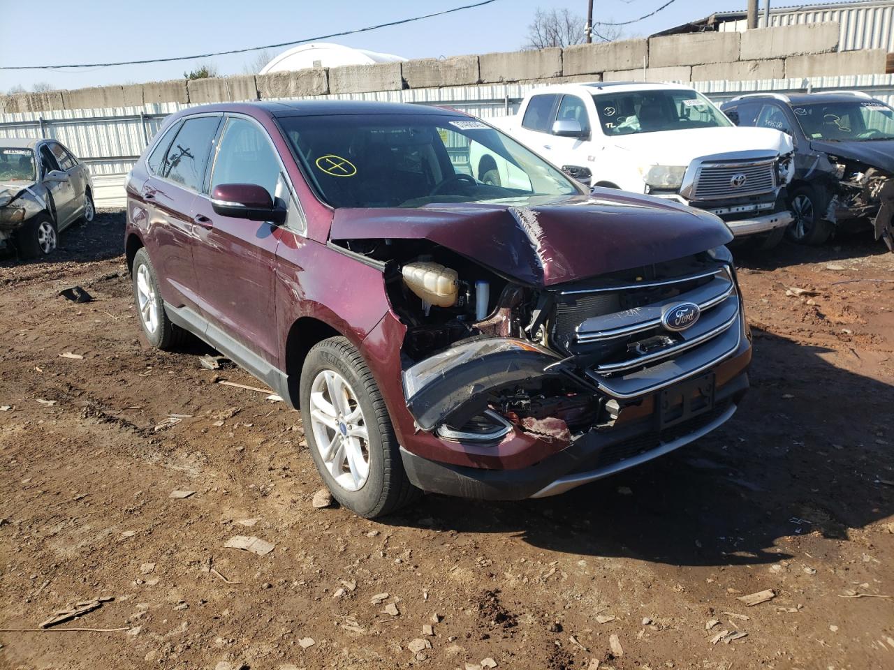 FORD EDGE SEL 2017 with VIN 2FMPK4J95HBB77369 - Photo from auction