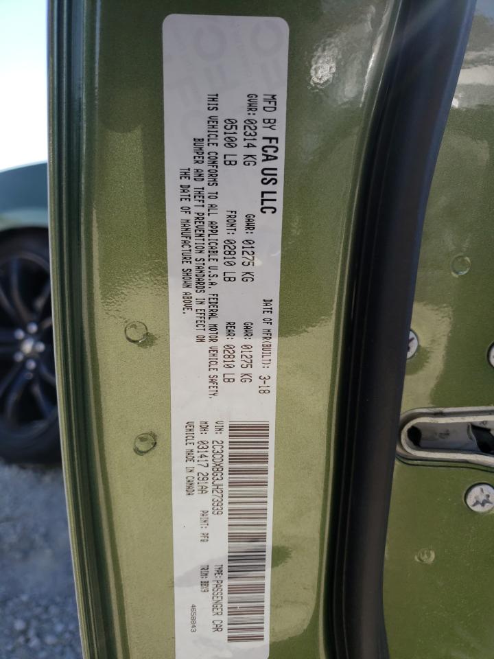 Photo 10 from auction – 2018 DODGE CHARGER SX with VIN 2C3CDXBG3JH273939