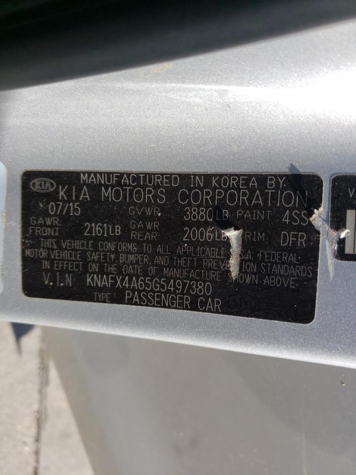 Photo 10 from auction – 2016 KIA FORTE LX with VIN KNAFX4A65G5497380