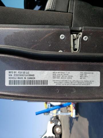 Photo 10 from auction – 2020 DODGE CHARGER GT with VIN 2C3CDXHG7LH199449