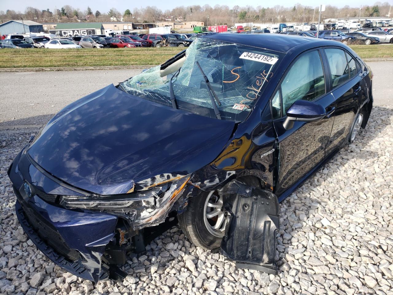 Photo 2 from auction – 2021 TOYOTA COROLLA LE with VIN JTDEAMDE5MJ004058