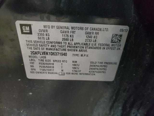 Photo 10 from auction – 2013 GMC TERRAIN SL with VIN 2GKFLVEK1D6371940