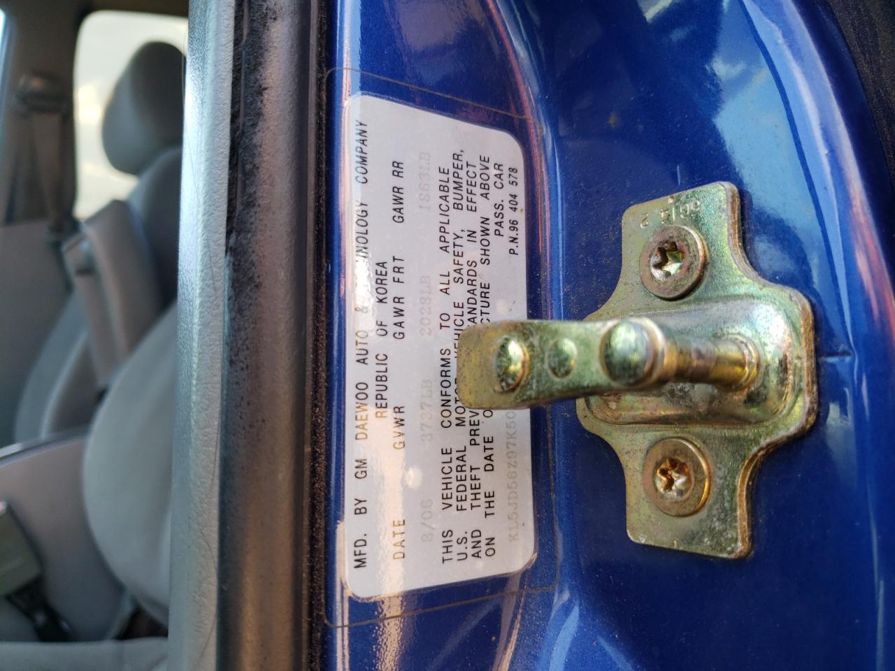Photo 10 from auction – 2007 SUZUKI FORENZA BA with VIN KL5JD56Z97K504899