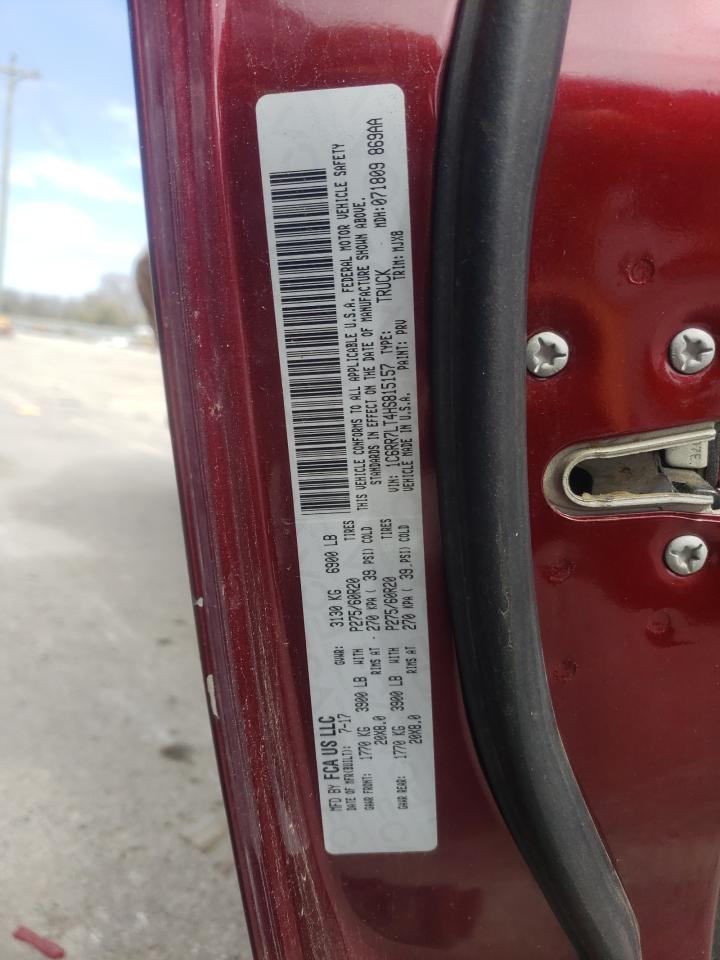 Photo 10 from auction – 2017 RAM 1500 SLT with VIN 1C6RR7LT4HS815157