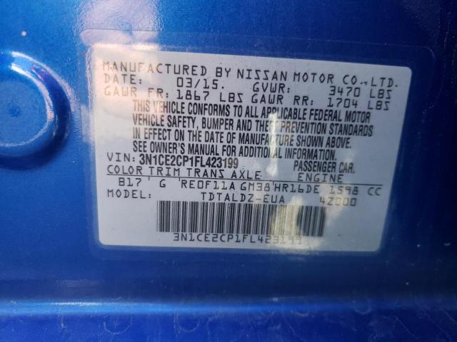 Photo 10 from auction – 2015 NISSAN VERSA NOTE with VIN 3N1CE2CP1FL423199