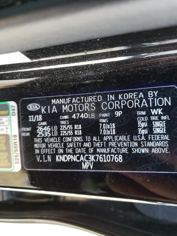 Photo 20 from auction – 2019 KIA SPORTAGE E with VIN KNDPNCAC3K7610768