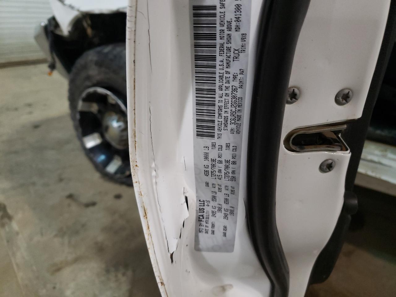 Photo 10 from auction – 2016 RAM 2500 ST with VIN 3C6UR5CJ2GG307367