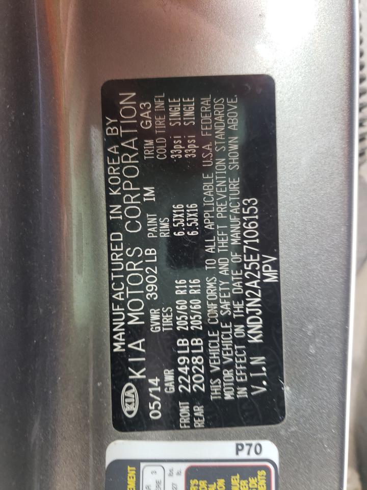 Photo 10 from auction – 2014 KIA SOUL with VIN KNDJN2A25E7106153