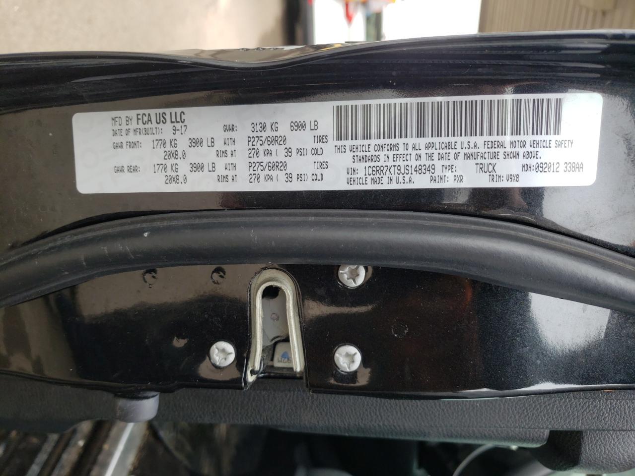 Photo 10 from auction – 2018 RAM 1500 ST with VIN 1C6RR7KT9JS148349