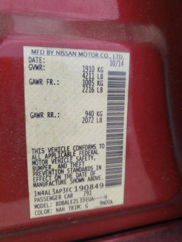 Photo 10 from auction – 2015 NISSAN ALTIMA 2.5 with VIN 1N4AL3AP3FC190849