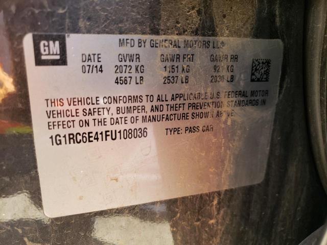 Photo 10 from auction – 2015 CHEVROLET VOLT with VIN 1G1RC6E41FU108036