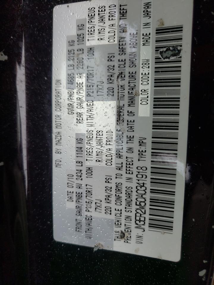 Photo 10 from auction – 2010 MAZDA CX-7 with VIN JM3ER2W50A0341918