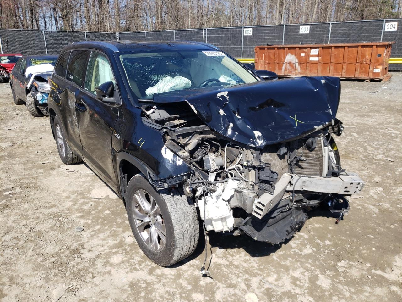 Photo 9 from auction – 2014 TOYOTA HIGHLANDER with VIN 5TDJKRFH1ES032685