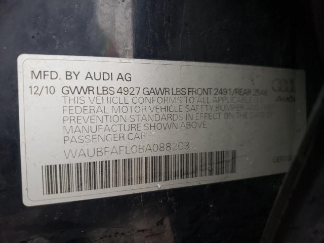 Photo 10 from auction – 2011 AUDI A4 PREMIUM with VIN WAUBFAFL0BA088203