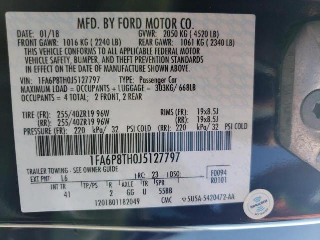 Photo 10 from auction – 2018 FORD MUSTANG with VIN 1FA6P8TH0J5127797