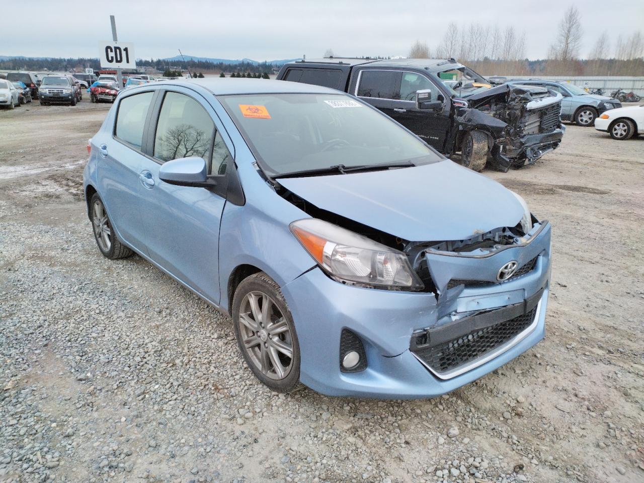 TOYOTA YARIS 2013 with VIN JTDKTUD30DD572373 - Photo from auction