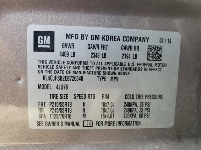 Photo 10 from auction – 2014 BUICK ENCORE CON with VIN KL4CJFSB2EB726640