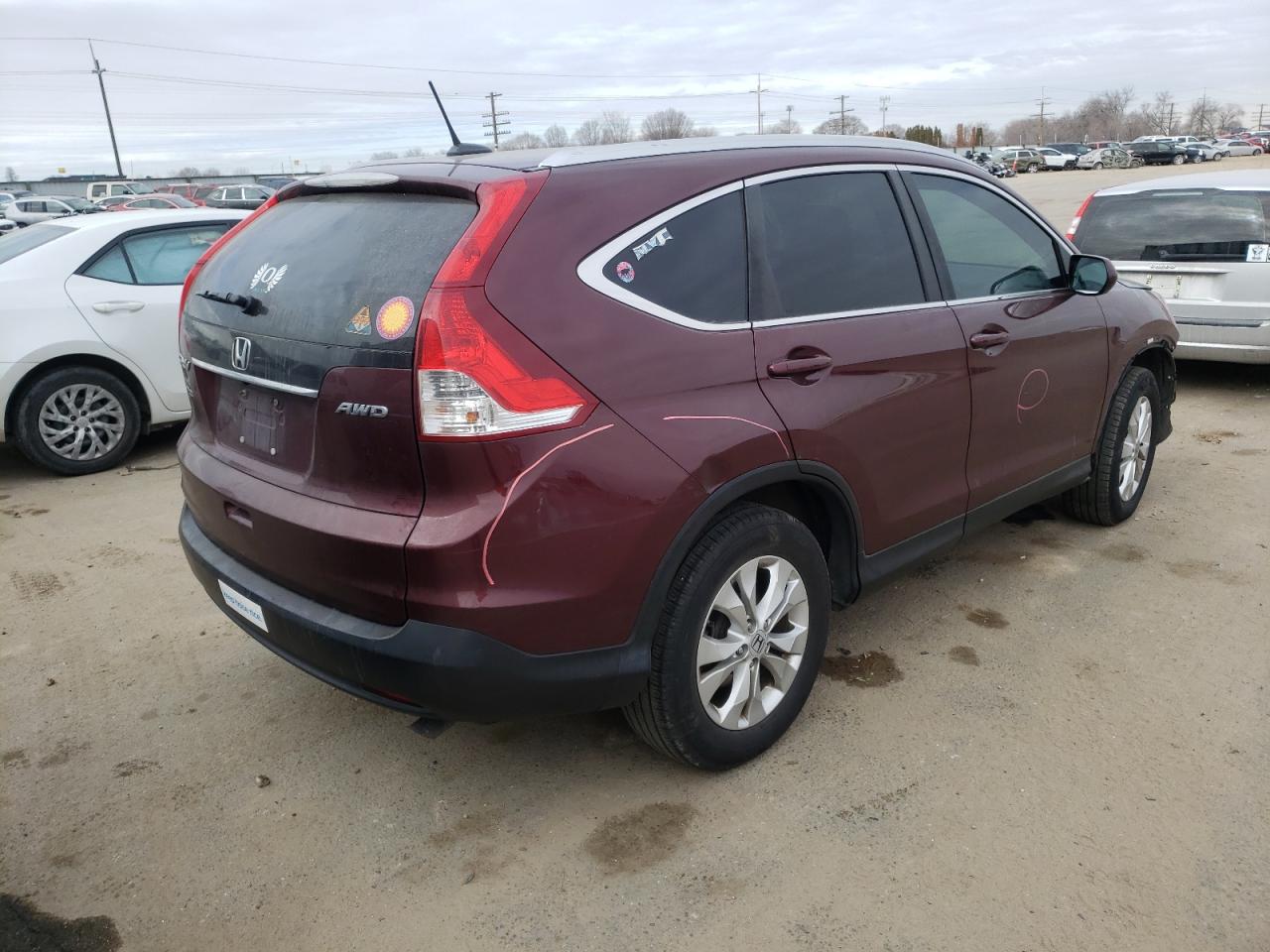 Photo 4 from auction – 2012 HONDA CR-V EXL with VIN 5J6RM4H77CL067339