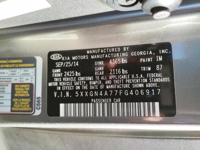 Photo 10 from auction – 2015 KIA OPTIMA EX with VIN 5XXGN4A77FG406917