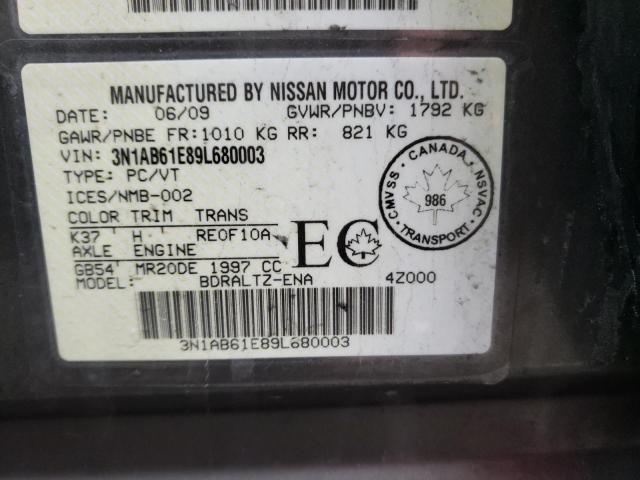 Photo 10 from auction – 2009 NISSAN SENTRA 2.0 with VIN 3N1AB61E89L680003