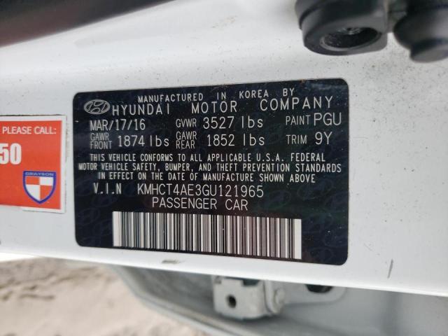Photo 10 from auction – 2016 HYUNDAI ACCENT SE with VIN KMHCT4AE3GU121965