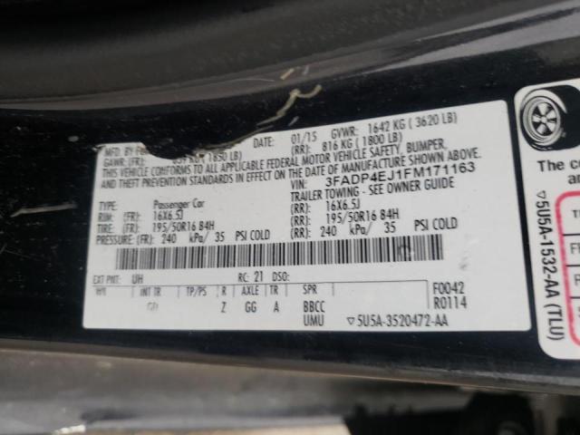 Photo 10 from auction – 2015 FORD FIESTA SE with VIN 3FADP4EJ1FM171163