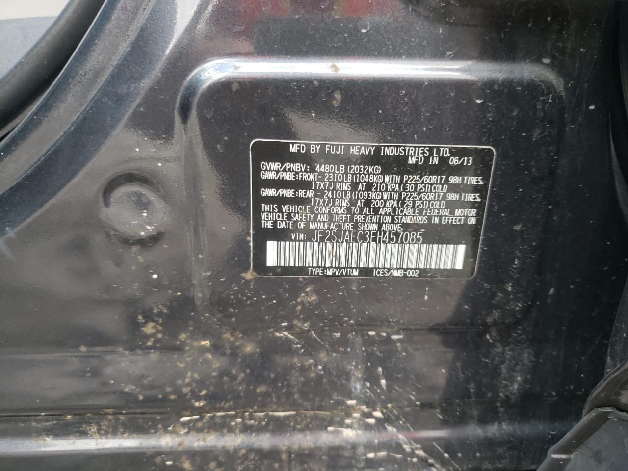 Photo 10 from auction – 2014 SUBARU FORESTER 2 with VIN JF2SJAEC3EH457085