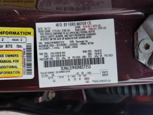 Photo 10 from auction – 2013 LINCOLN MKZ with VIN 3LN6L2J94DR827253