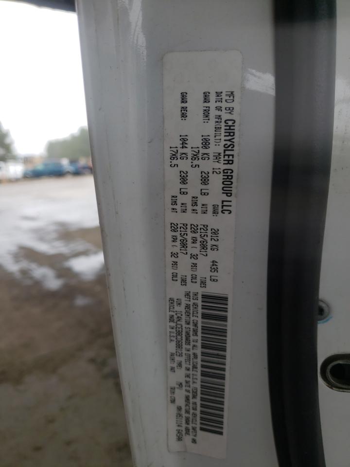 Photo 10 from auction – 2012 JEEP COMPASS LA with VIN 1C4NJCEB8CD688129